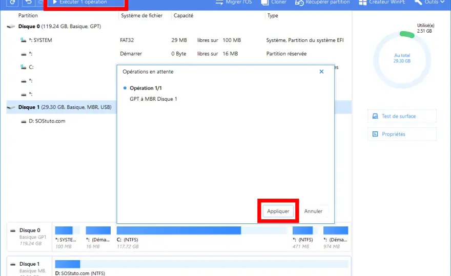 Initialiser un disque dur sous Windows - GPT ou MBR ?