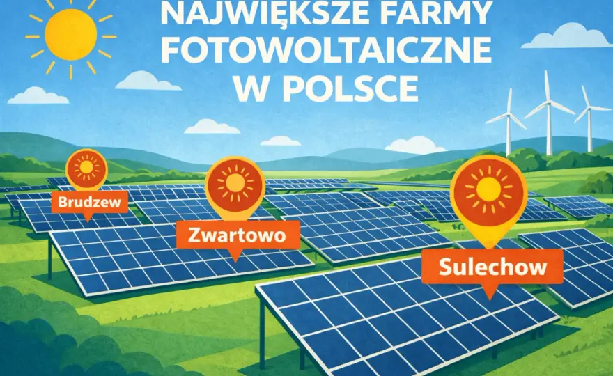 Mapa mocy: Największe farmy fotowoltaiczne w Polsce i na świecie