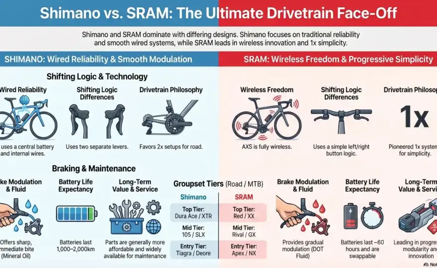 SRAM vs Shimano MTB Drivetrain - Which Is Right For You?
