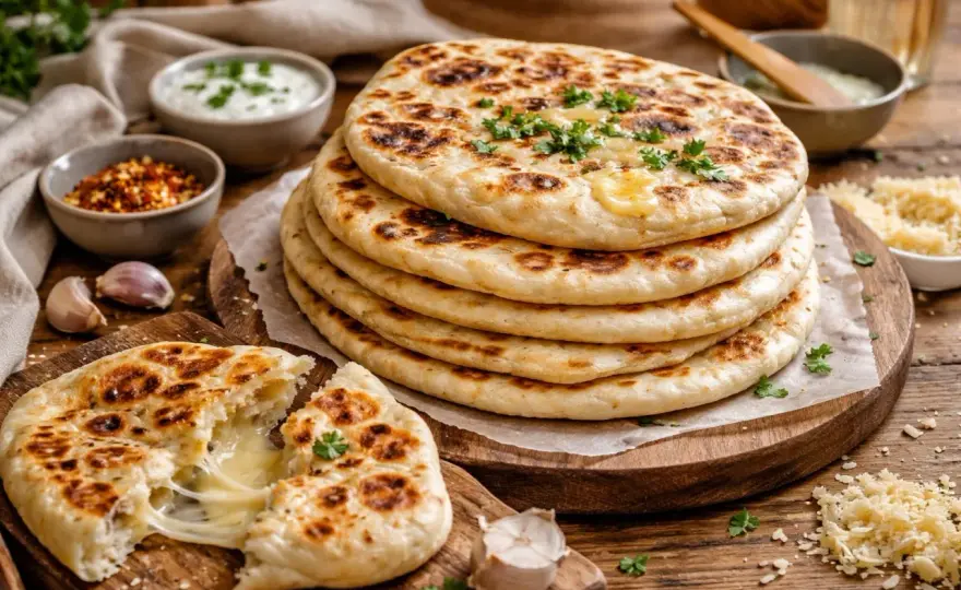Naan maison moelleux à la poêle - Recette facile et inratable