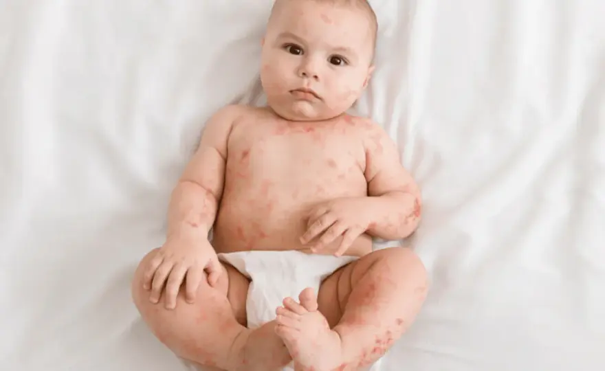 Sudamina nei bambini - cosa fare e quando sentire il pediatra