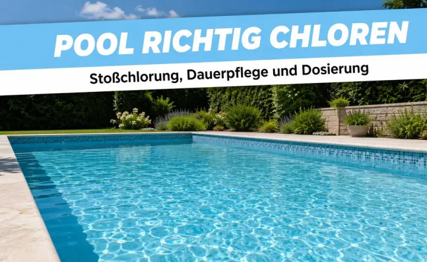Chlor im Pool richtig dosieren - so bleibt das Wasser klar