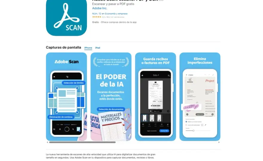 Escanea documentos con el móvil: PDF, OCR y organización