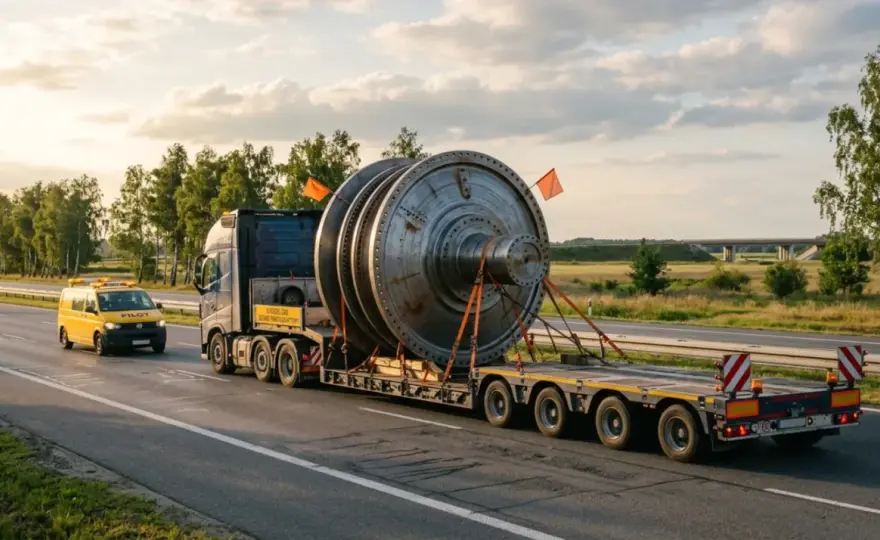 Przewóz ładunku gabarytowego - trasa, pilot i zezwolenie