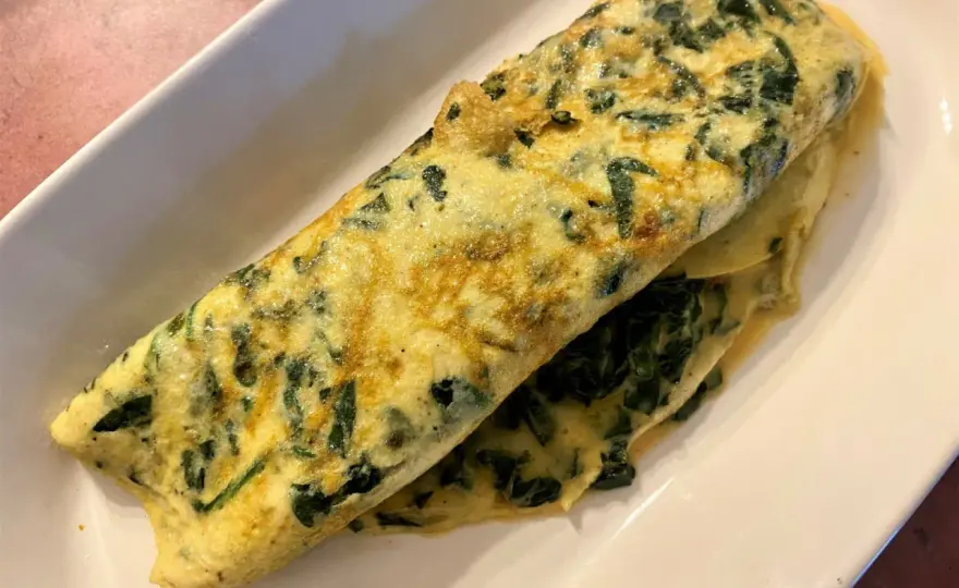 Omelette aux épinards moelleuse et facile à réussir