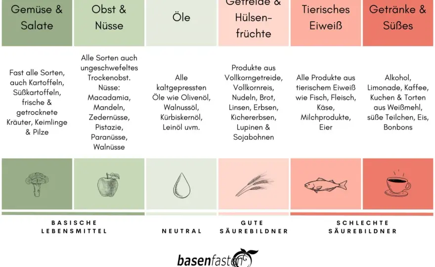 Detox Lebensmittel Tabelle - Was wirklich entlastet