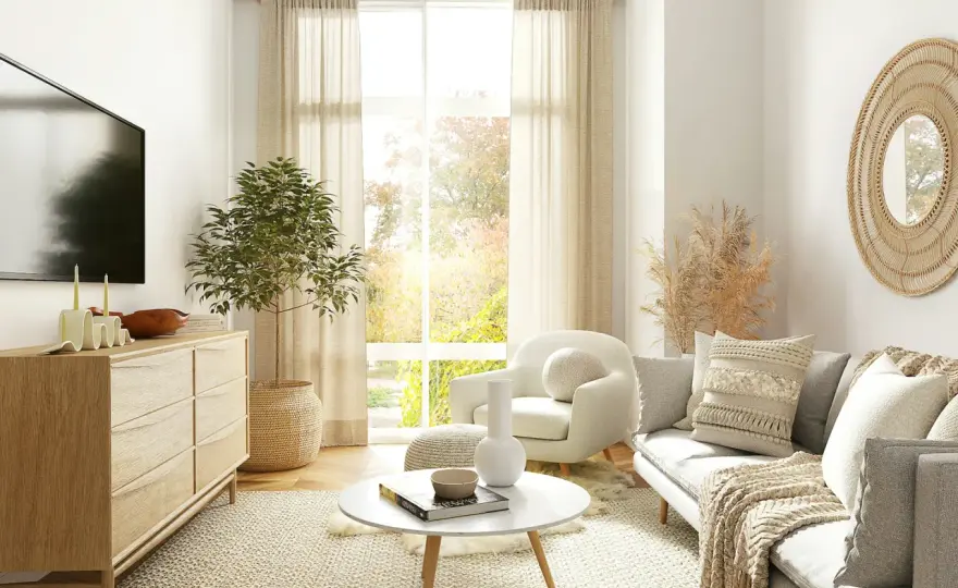 Déco salon cocooning chic - L'équilibre parfait entre confort et style