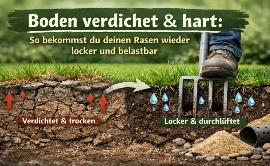 Lockerer Boden im Garten - Verdichtung erkennen und richtig lockern