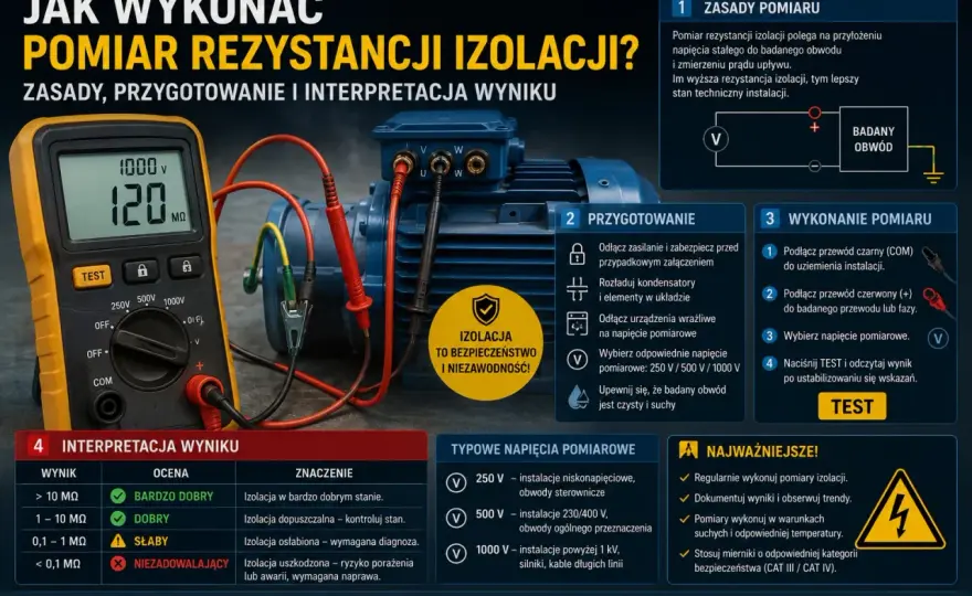 Rezystancja izolacji - jak ją mierzyć i interpretować?