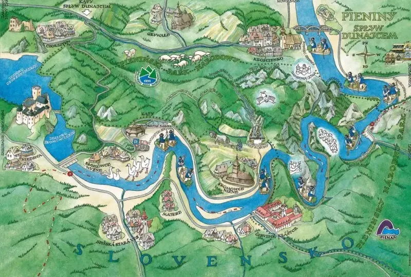 Dunajec w Pieninach: Przewodnik po atrakcjach. Spływ, szlaki, zamki