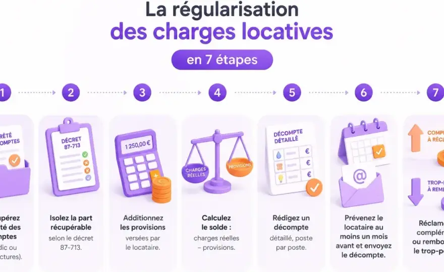Régularisation des charges après le départ du locataire
