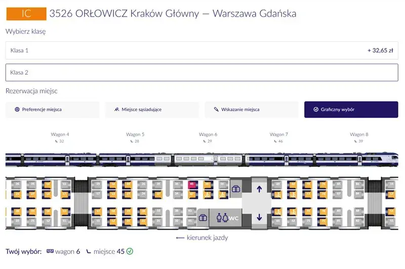 Rezerwacja miejsca w pociągu w Polsce: Jak to zrobić krok po kroku?