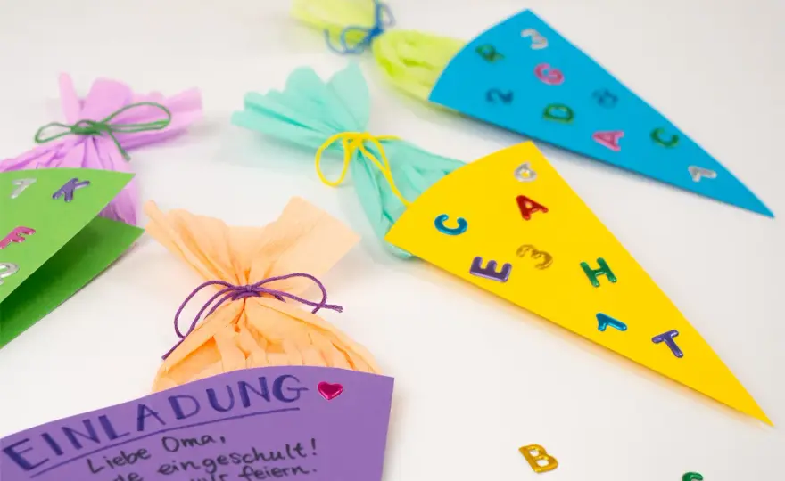 Einladung zur Einschulung basteln - Persönlich & einfach gemacht