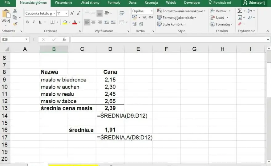 Jak łatwo obliczyć średnią w Excelu i usprawnić swoje analizy