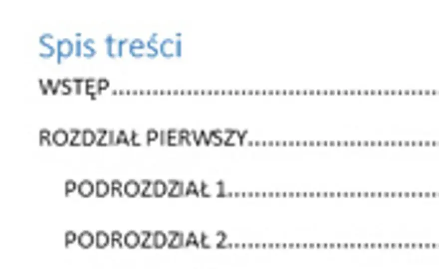 Jak zrobić automatyczny spis treści w Wordzie | Poradnik 2025