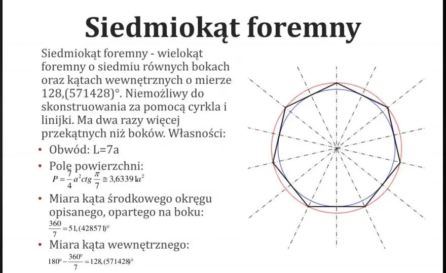 Jak narysować siedmiokąt foremny - proste metody krok po kroku