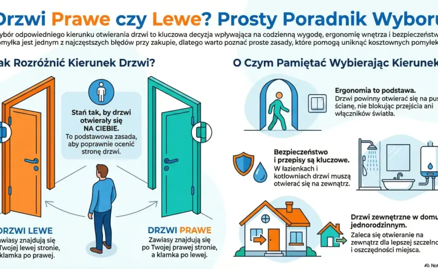 Drzwi lewe czy prawe? Rozpoznaj stronę i uniknij błędów!