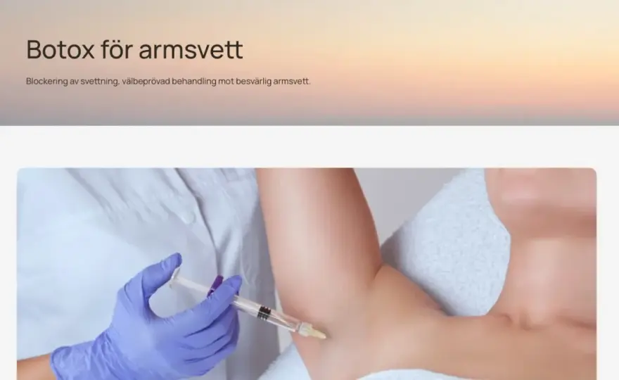 Botox i armhålorna - effekt, pris och vad du kan räkna med