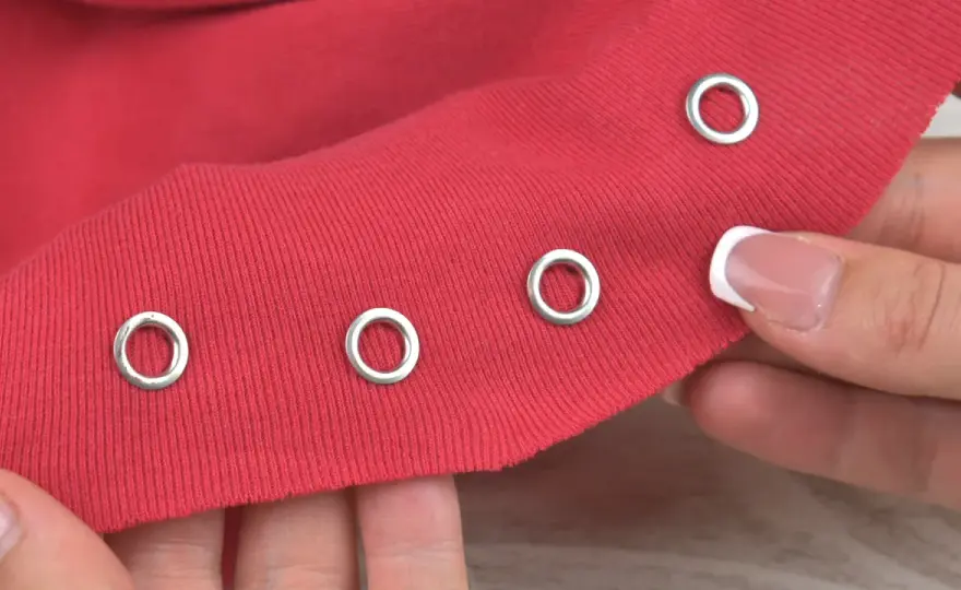 Perfect Metal Rings in Fabric - No More Tears or Puckers!