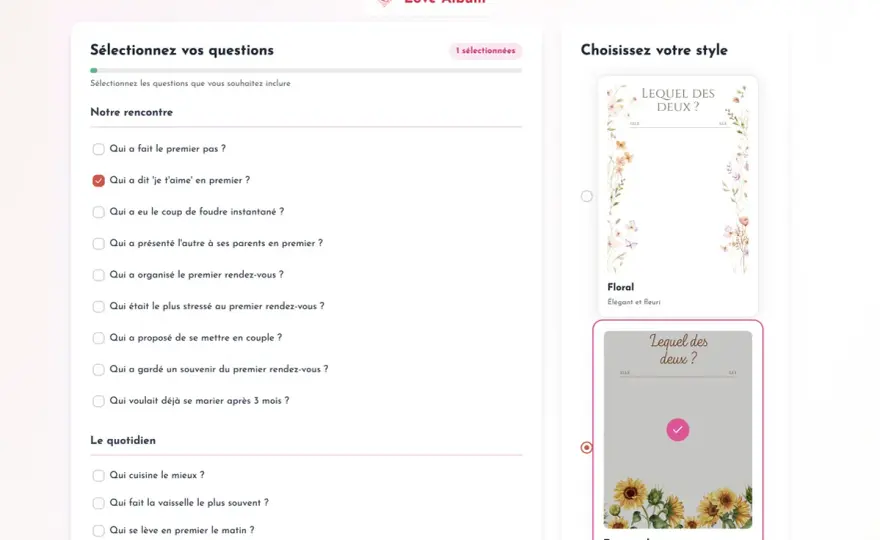 Questionnaire Mariage - Évitez les surprises le jour J !