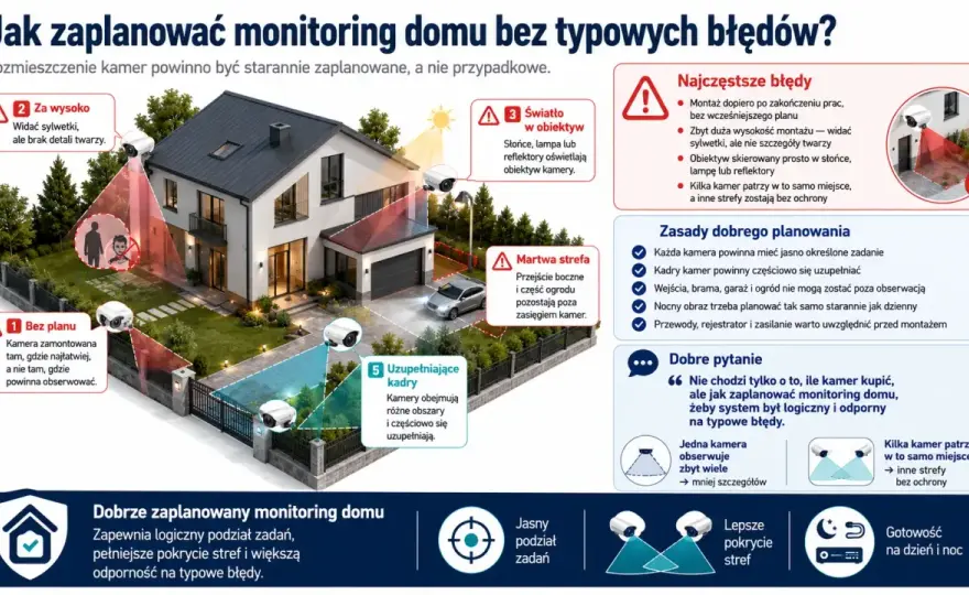 Monitoring domu jednorodzinnego - jak wybrać i rozmieścić kamery?