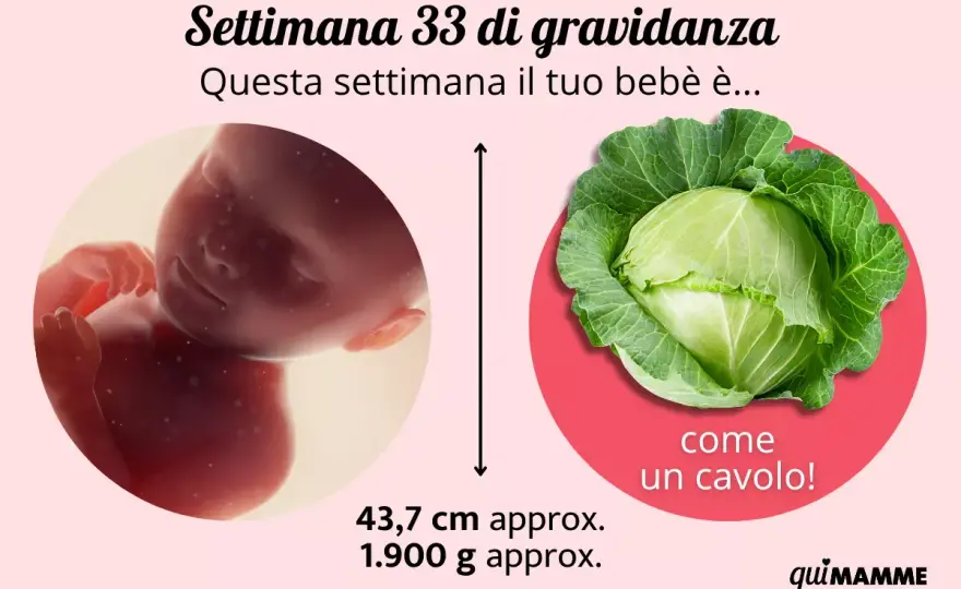 33 settimane di gravidanza: sei nell'ottavo mese?