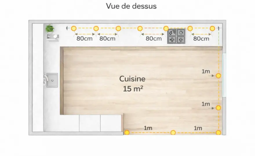 Spots LED - Calculez le bon nombre par m² pour chaque pièce