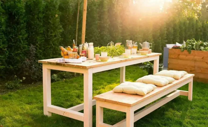 Stół ogrodowy DIY: Zbuduj mebel marzeń krok po kroku!