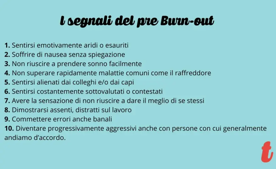 Prevenzione del burnout, segnali e mosse utili per intervenire
