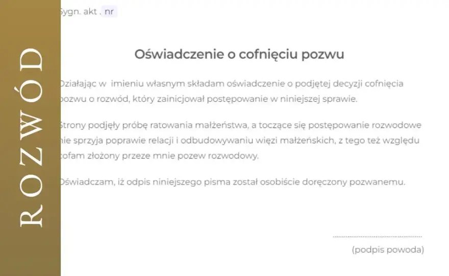 Cofnięcie wniosku z sądu rodzinnego: poradnik + wzór pisma