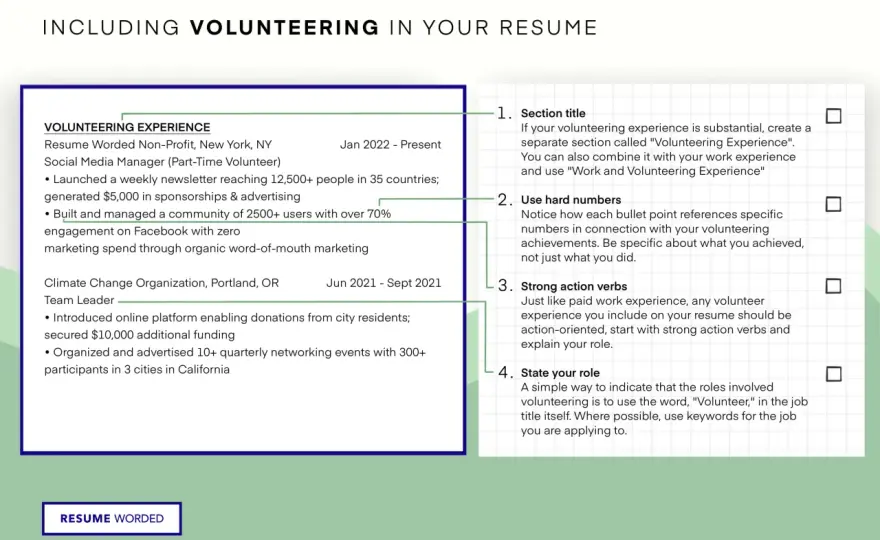 Volunteer Work on Resume - Make it Count!