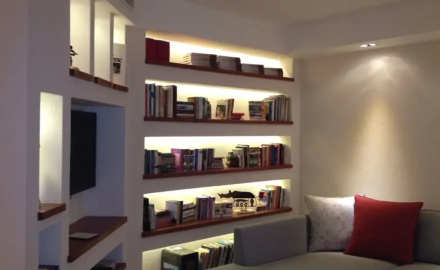 Libreria angolare in cartongesso - misure, costi e soluzioni