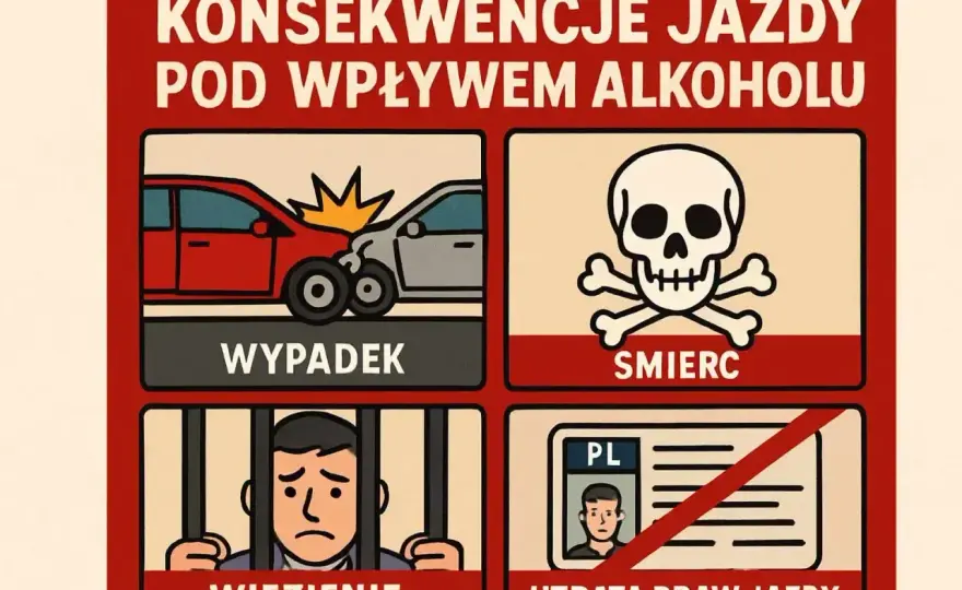 Jazda po alkoholu/narkotykach - Kary i konsekwencje w Polsce