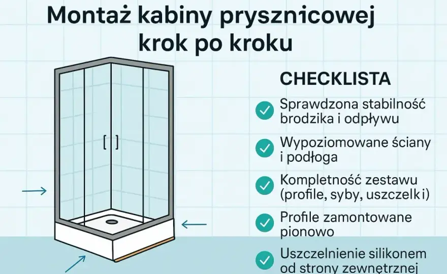 Montaż kabiny z brodzikiem - uniknij błędów i przecieków!