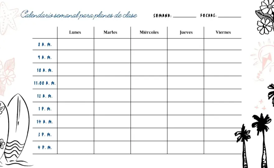 Plantilla de calendario - Organiza tu año escolar y familiar