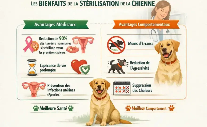 Stérilisation chienne en chaleurs - Risques et meilleur moment