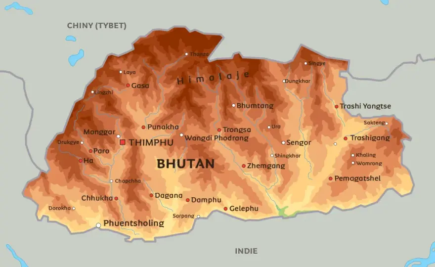 Gdzie leży Bhutan? Położenie w Himalajach - Zobacz mapę!