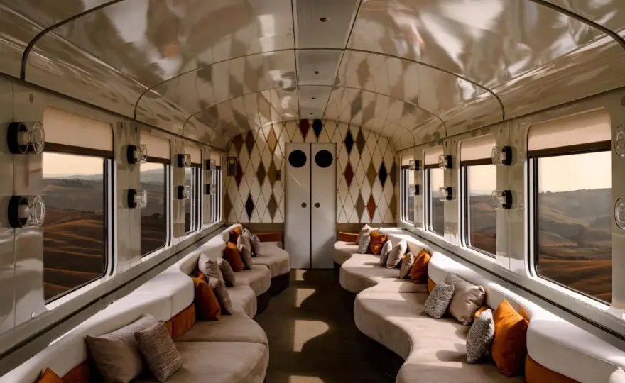Orient-Express Innenraum - Kabinen, Bar und Stilwelten