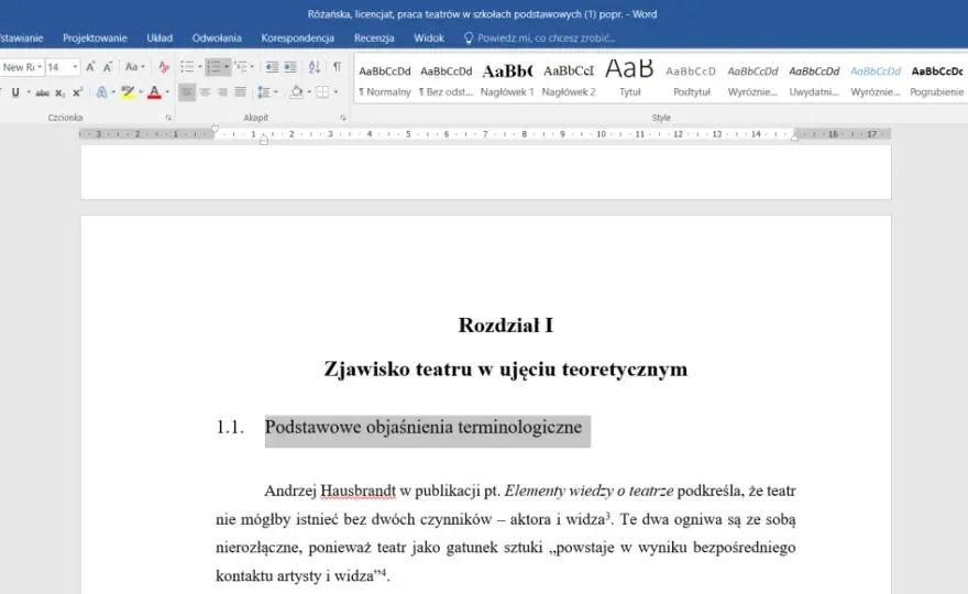 Automatyczny spis treści Word - jak zrobić i naprawić błędy