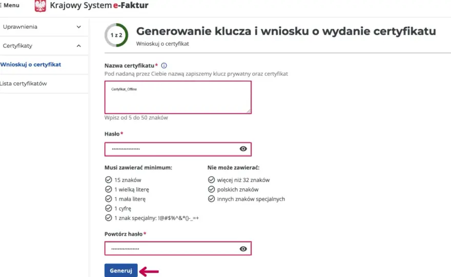 Certyfikat KSeF - typ 1 czy 2, uzyskanie i bezpieczne użycie