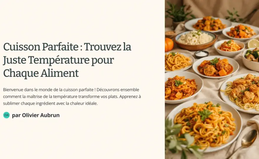 Modes de cuisson - Maîtrisez la chaleur pour des plats parfaits
