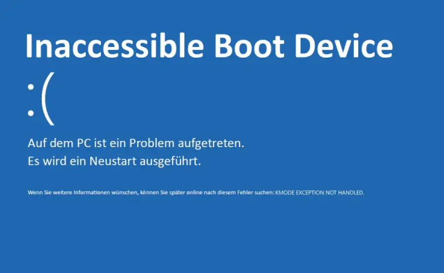Inaccessible Boot Device - Windows 11 Fehler beheben