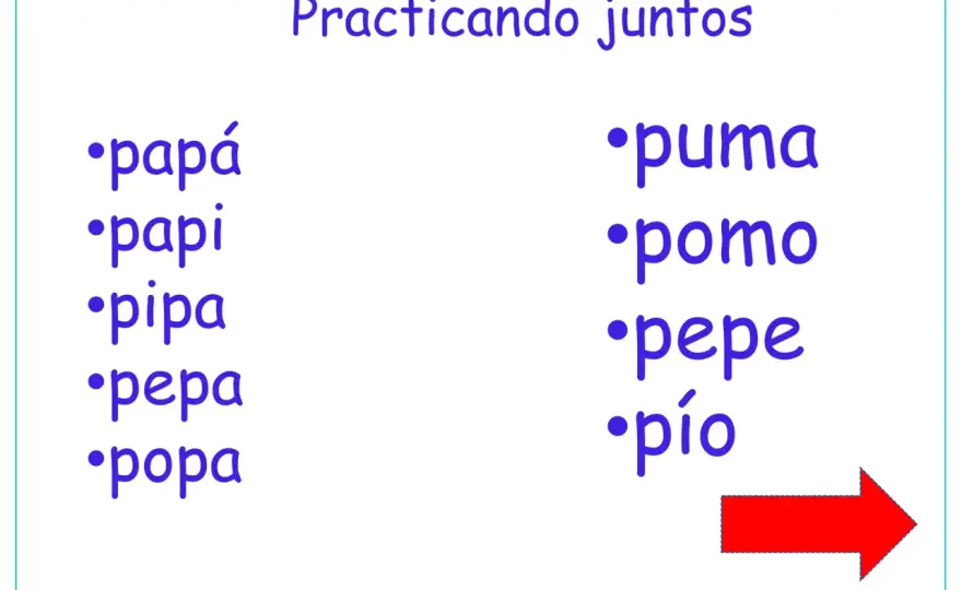 Palabras con P: Guía para enseñar y mejorar la lectura