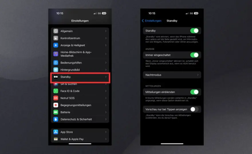 iPhone StandBy einstellen - die wichtigsten Optionen im Überblick