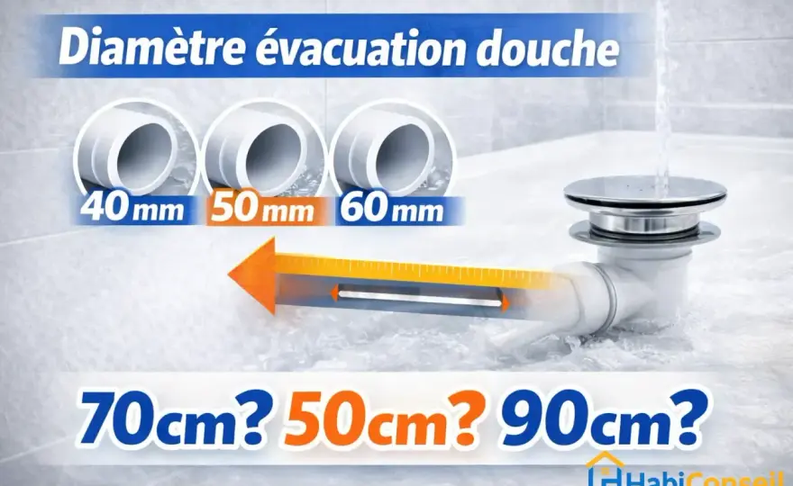 Diamètre évacuation douche - 40 ou 50 mm ? Le guide complet