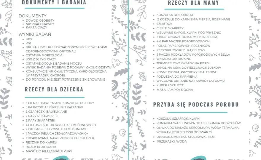 Przekąski po CC: Co zabrać do szpitala? Lista i porady