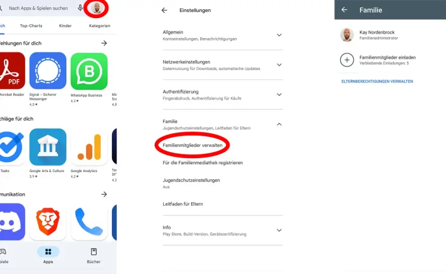 Google One Familienfreigabe - Speicher teilen und privat bleiben
