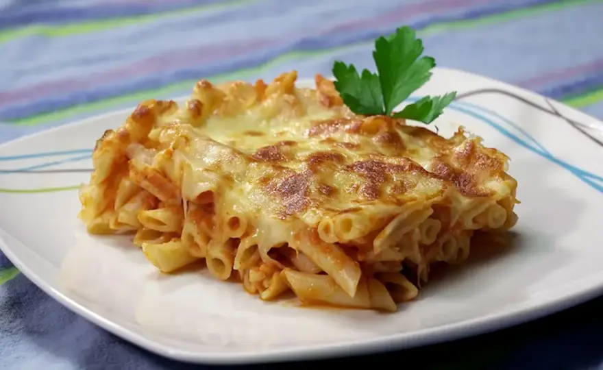 Macarrones al horno jugosos y dorados, sin que queden secos