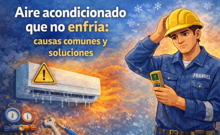 Aire acondicionado sin gas - señales, causas y solución