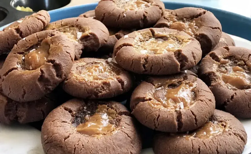 Sega chokladkakor med mjuk mitt och krispiga kanter